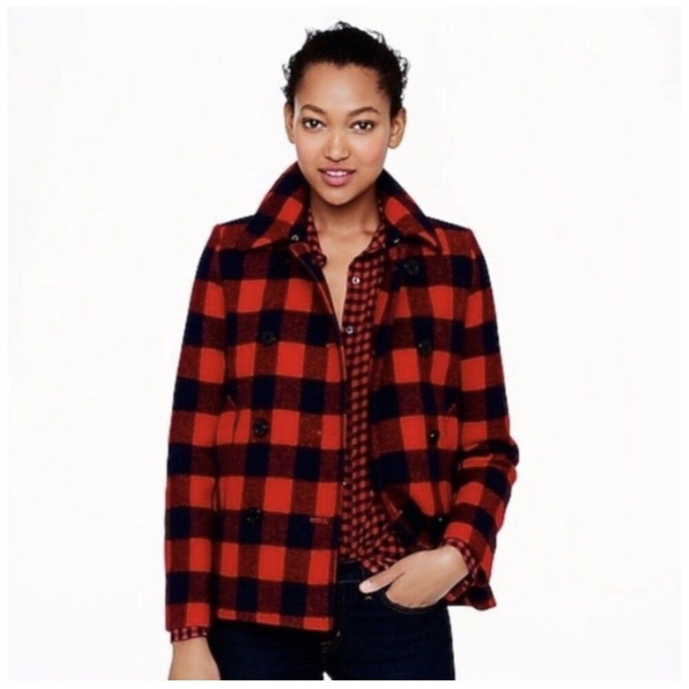 J. Crew Buffalo Plaid Wool Jacket - Picture 3 of 9